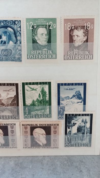 Zestaw starych znaczków pocztowych Austria lata 40