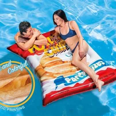 Intex Dmuchany Materac Plażowy Chipsy 178x140 cm