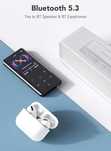 AGPTEK 64GB Bluetooth 5.3 głośnik MP3, HiFi karta TF do 128 GB, czarny