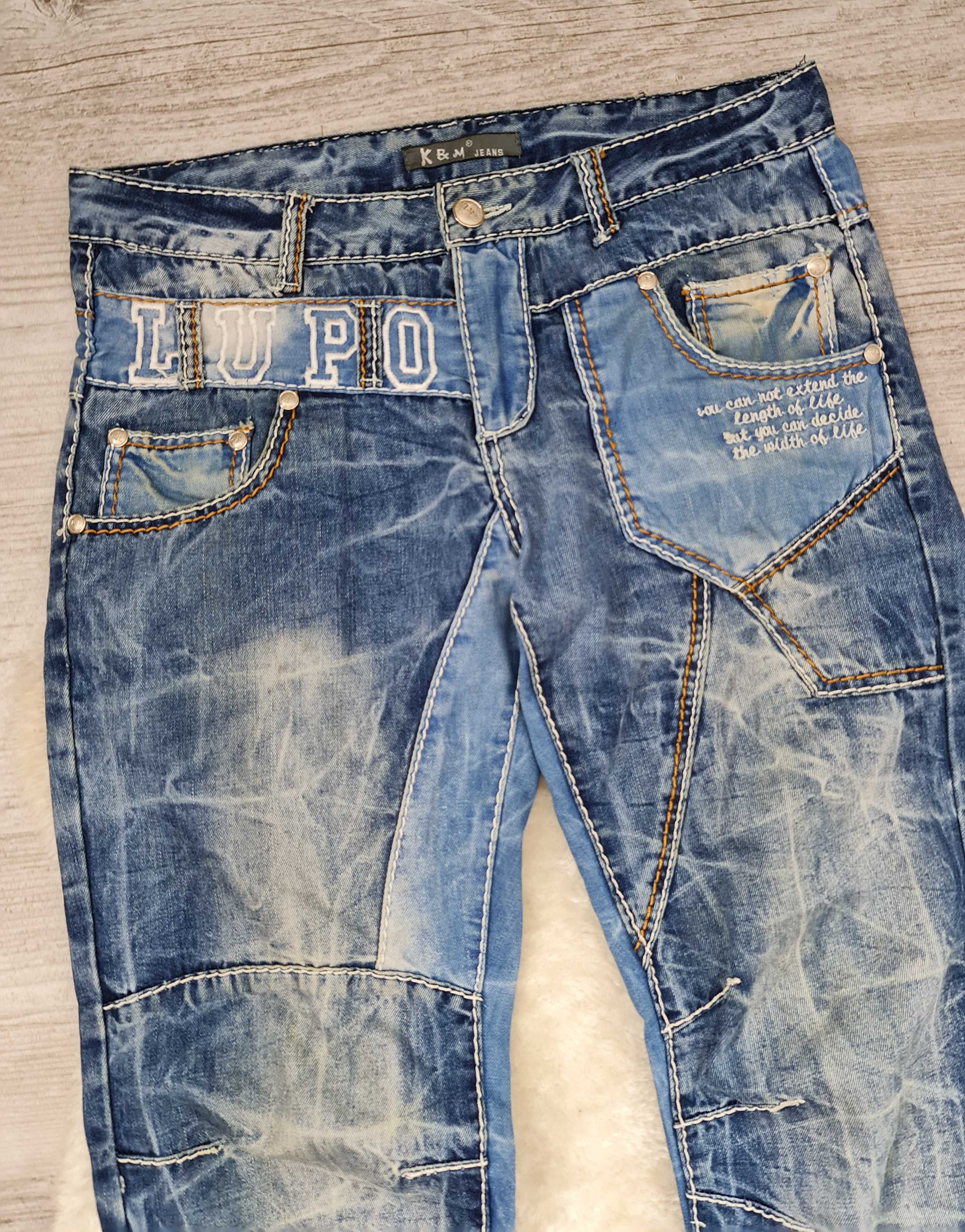 Spodnie Jeans Kosmo Lupo Rozmiar 34 Niebieskie Oryginalne