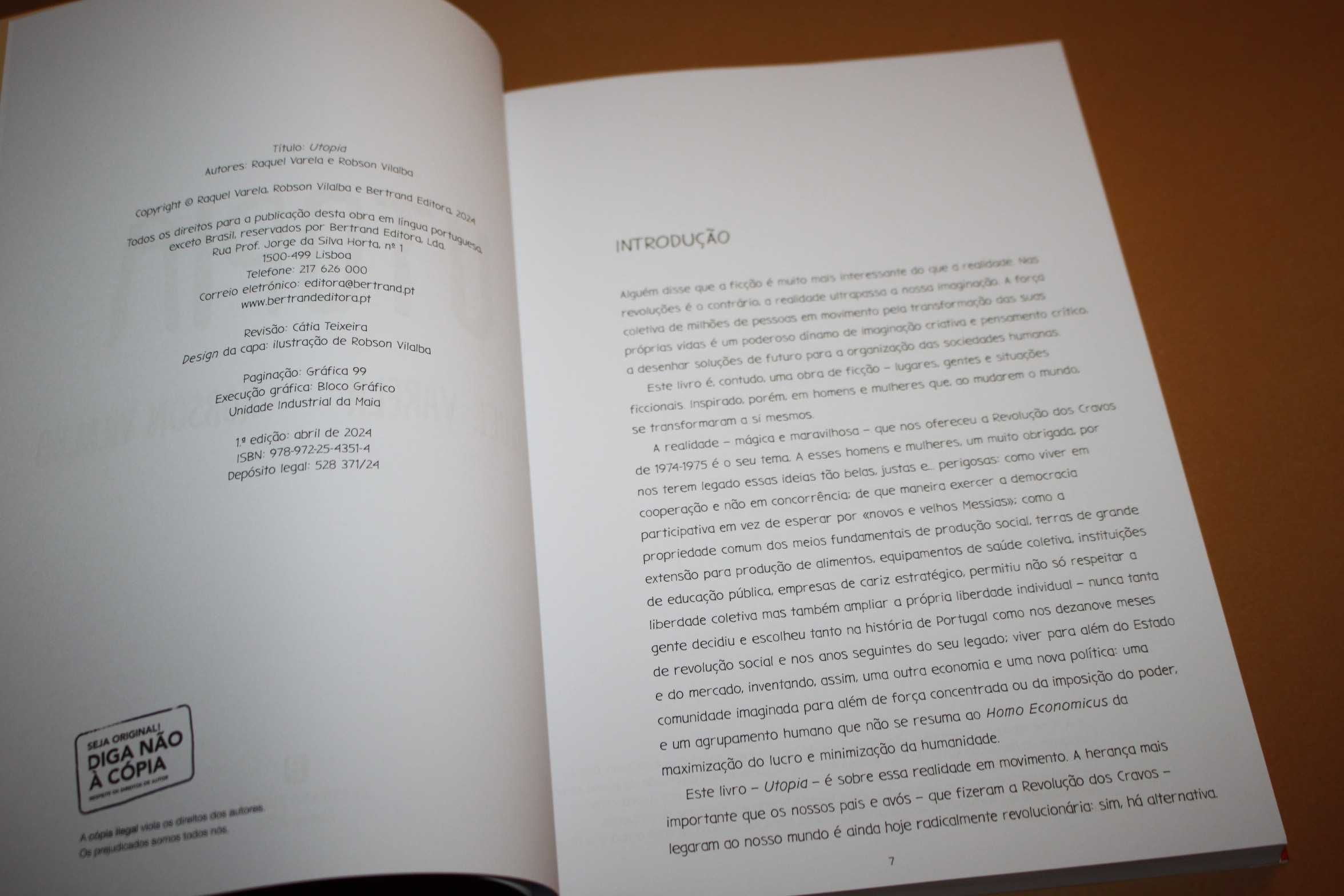 Utopia / Raquel Varela e Robson Vilalba Reis-  BD-