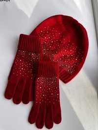 Комплект шапка - рукавиці жіночі / комплект шапка - перчатки женские