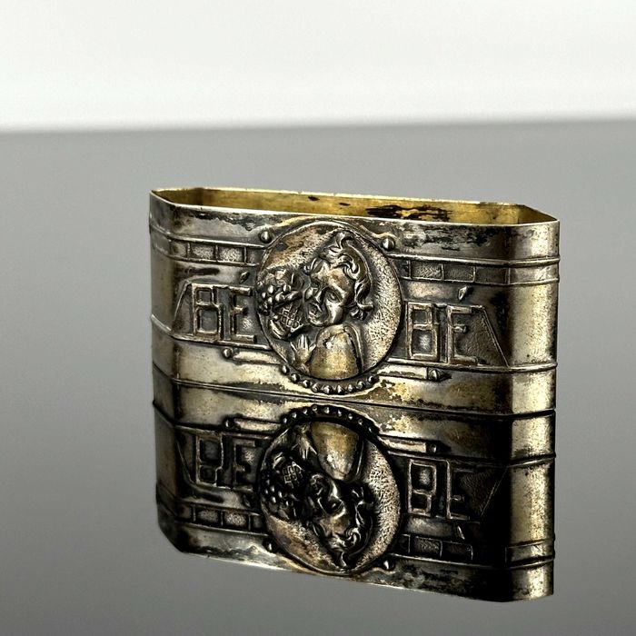 Srebro - Srebrny serwetnik Art Deco oryginał z ok. 1910 rok