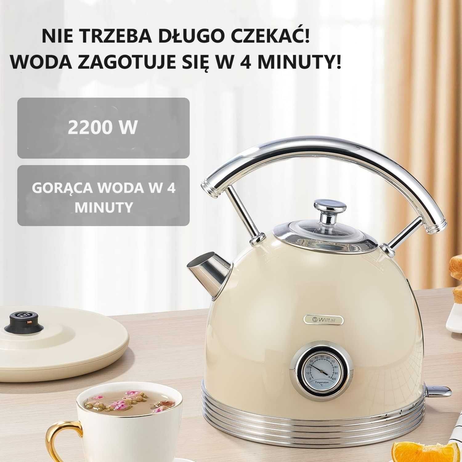 Czajnik Elektryczny Wiltal w Stylu RETRO 2200 W 1,8 l