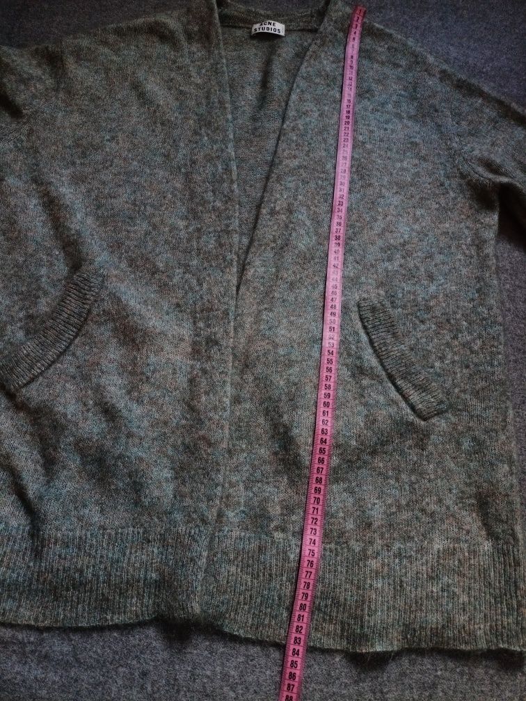 Acne Studios sweter kardigan moher wełna XS