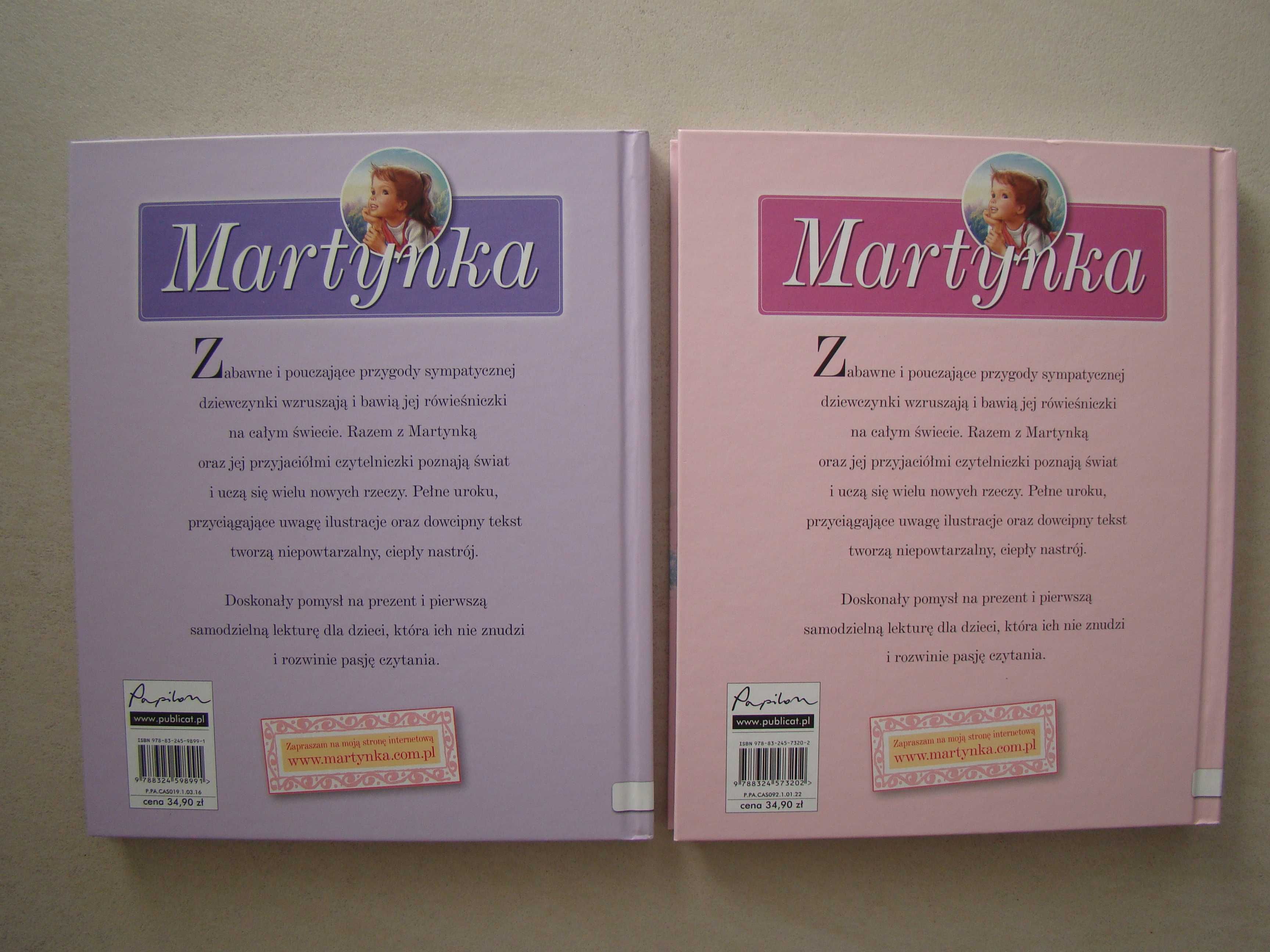 Dwie książki Martynka Wielka księga przygód i Martynka w domu