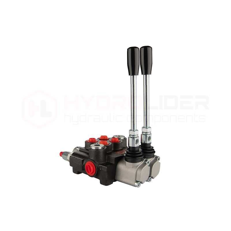 Rozdzielacz hydrauliczny 2 sekcyjny 40 l/min 2P40 sterowany dźwigniami