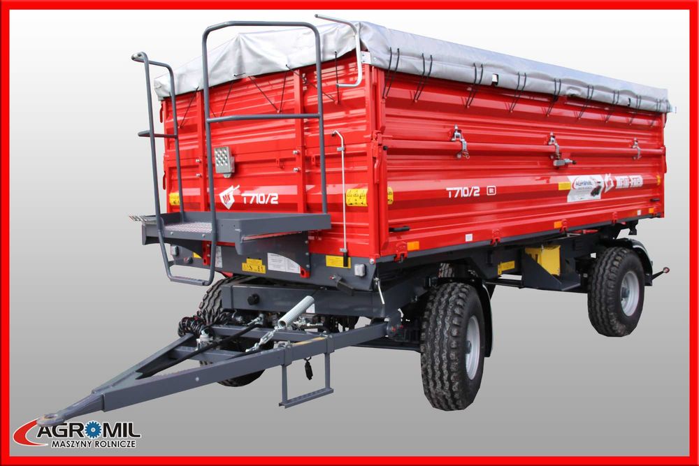 Przyczepa rolnicza METAL-FACH dwuosiowa T-710/2 promocja od ręki 8 ton