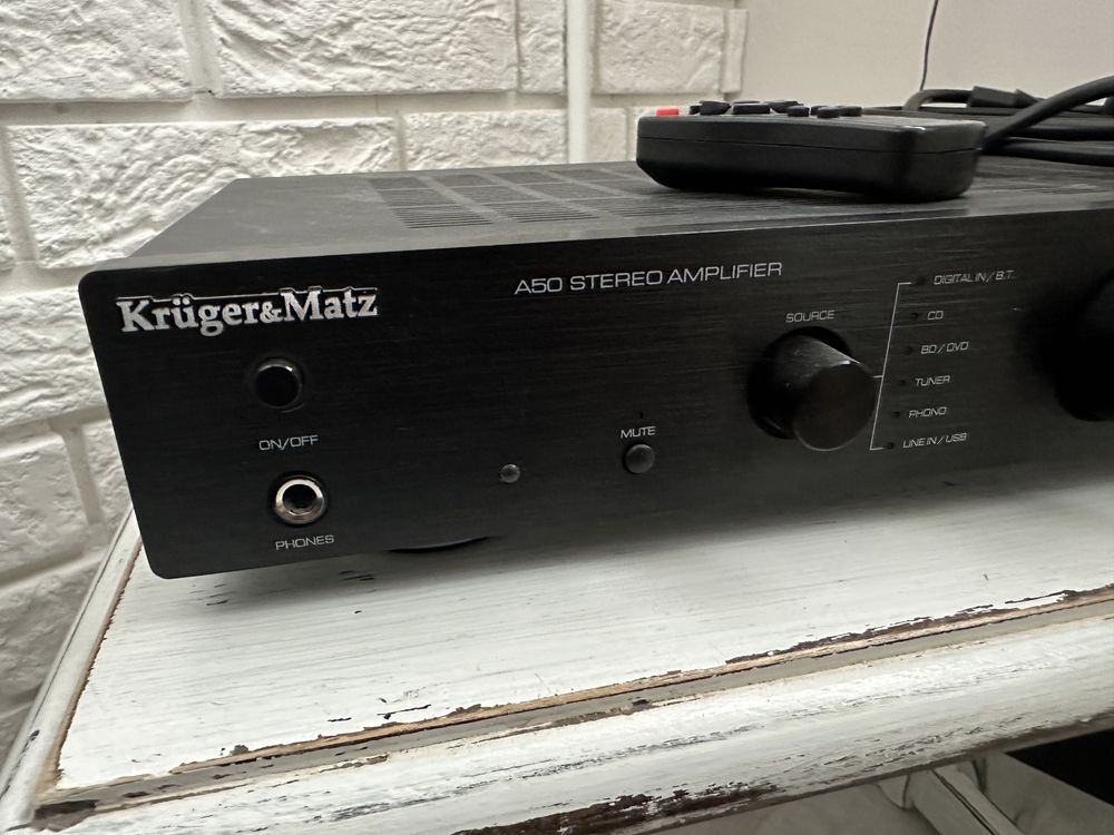 Wzmacniacz stereo Kruger&Matz A50, funkcja bluetooth, stan idealny