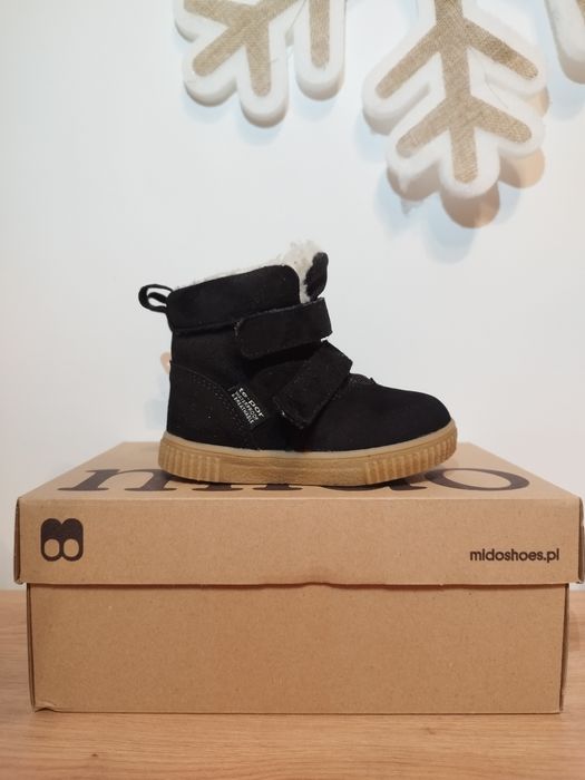 Buty zimowe botki kozaki wodoodporne skórzane MIDO 22