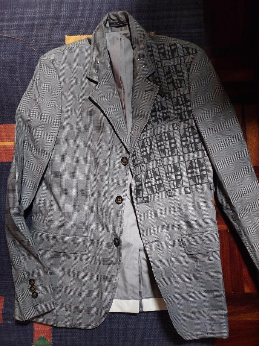 blazer zara cinzento