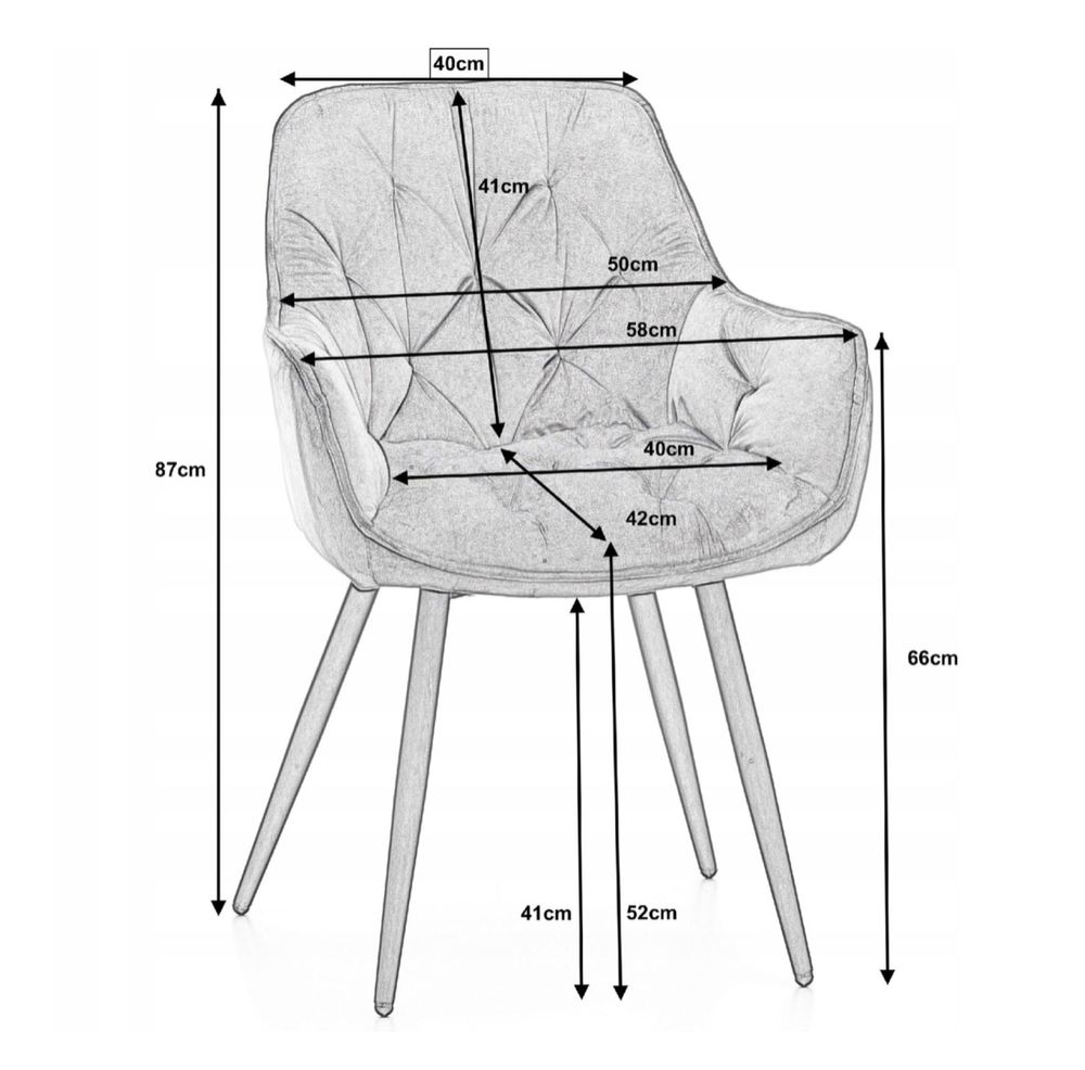 Krzesło Aksamitne  Welurowe Tapicerowane DSW FOTEL