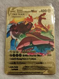 Karta Pokemon Metalowa Złota Venusaur Charizard Blastoise