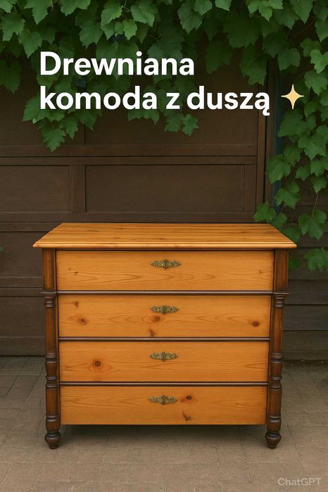 Drewniana komoda stylowa- unikatowy mebel do każdego wnętrza