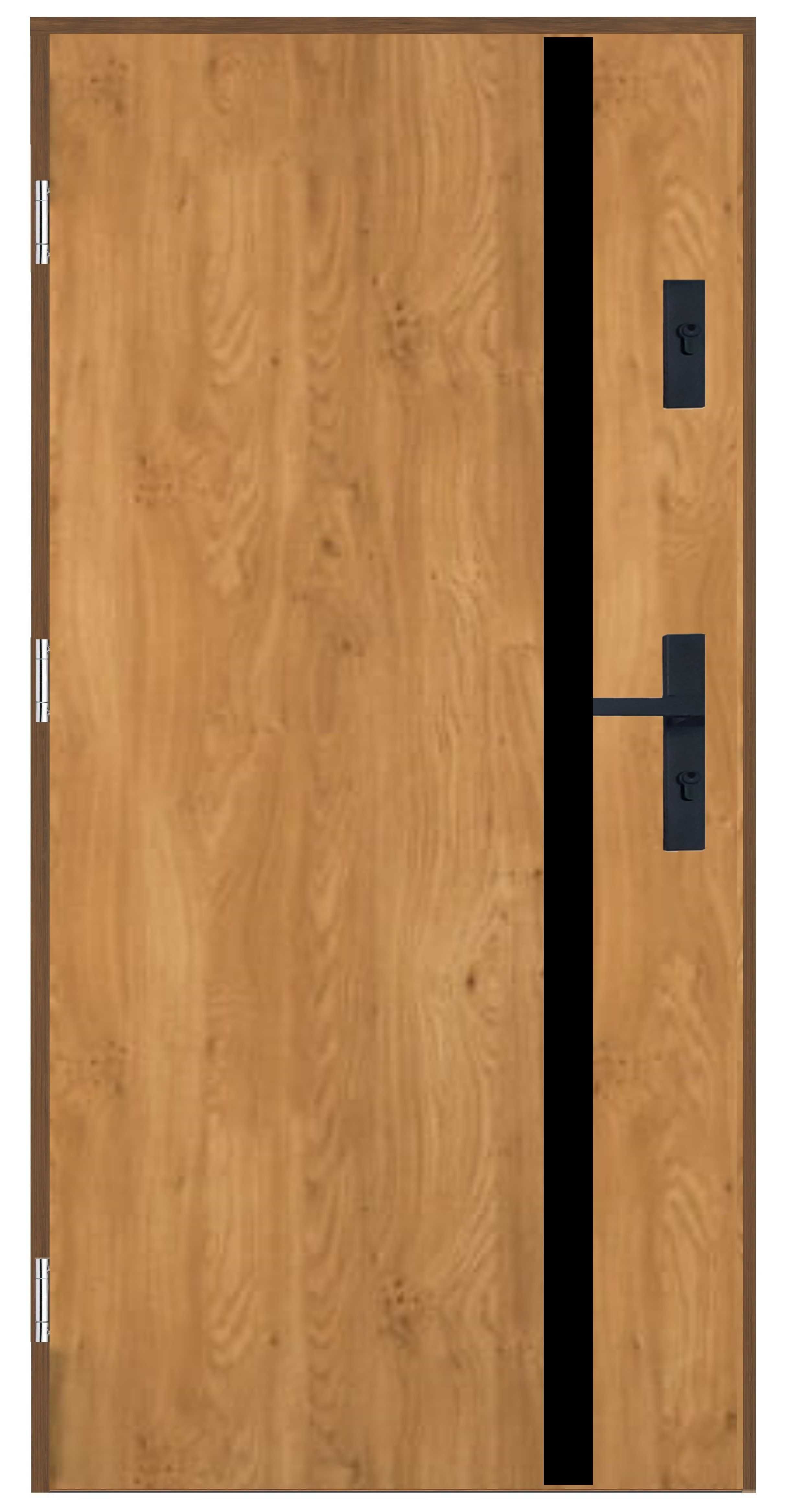 Drzwi stalowe wejściowe do domu La-8 Black Prawe/lewe 90/80 Winchester