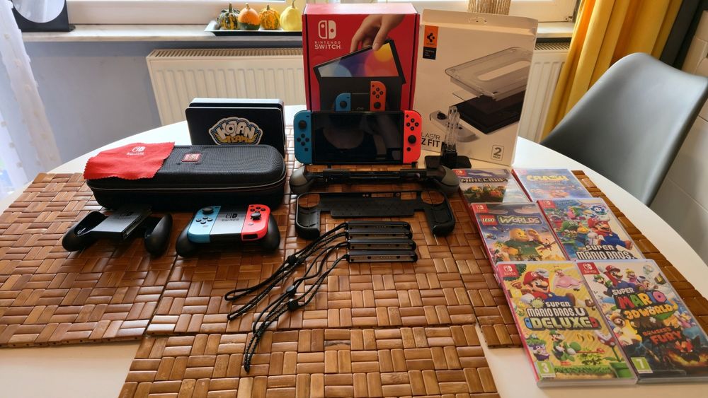 Konsola Nintendo Switch OLED duży zestaw GWARANCJA