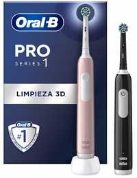 ORAL-B PRO SERIES 1 szczoteczka elektryczna DUO CZARNA/ RÓŻOWA