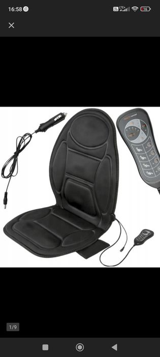 Pokrowiec mata grzewcza na fotel samochodowy  masaże