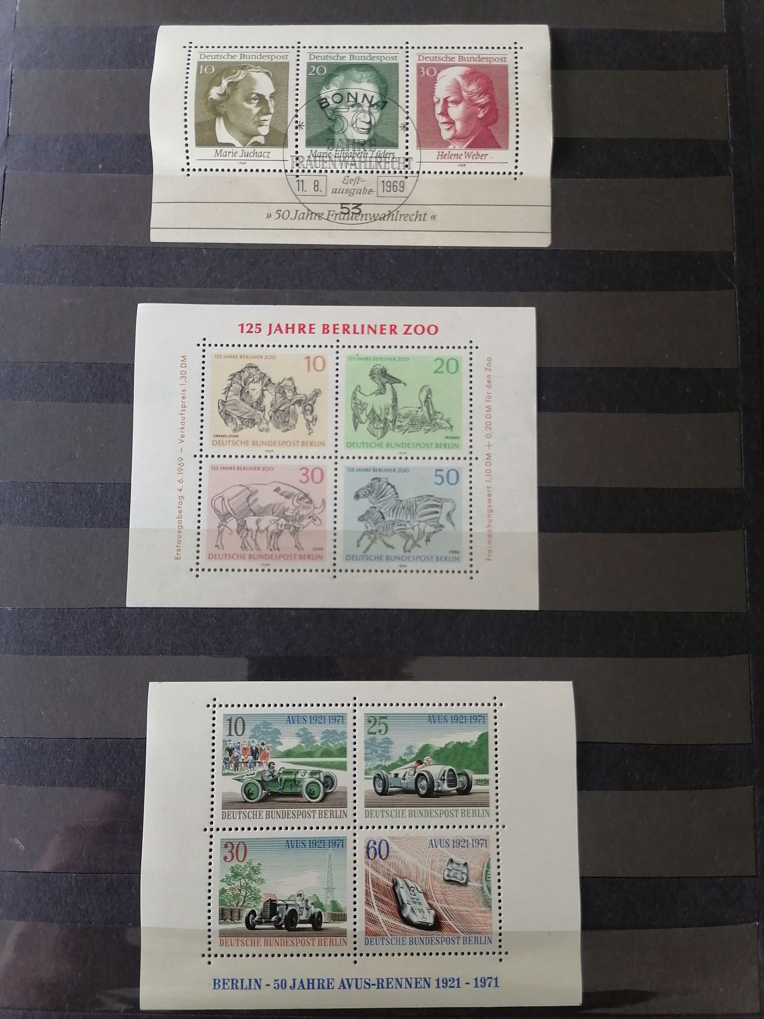 Bloki znaczki pocztowe czyste Deutsche Bundespost - 1969.