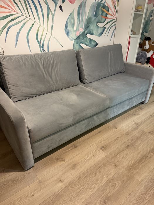 Sofa rozkładana kanapa z funkcją spania WAJNERT ROCK AA szara Sunny