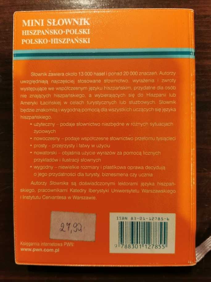 Mini Słownik Hiszpańsko-Polski, Polsko-Hiszpański