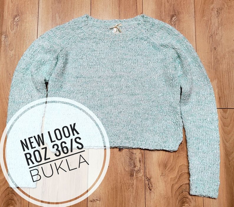 Sweterek miętowy New Look roz 36/S/8 oversize