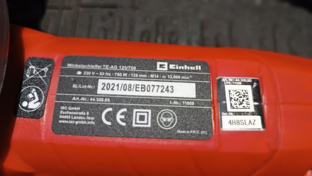 Szlifierka kątowa Einhell TE-AG 125/750W