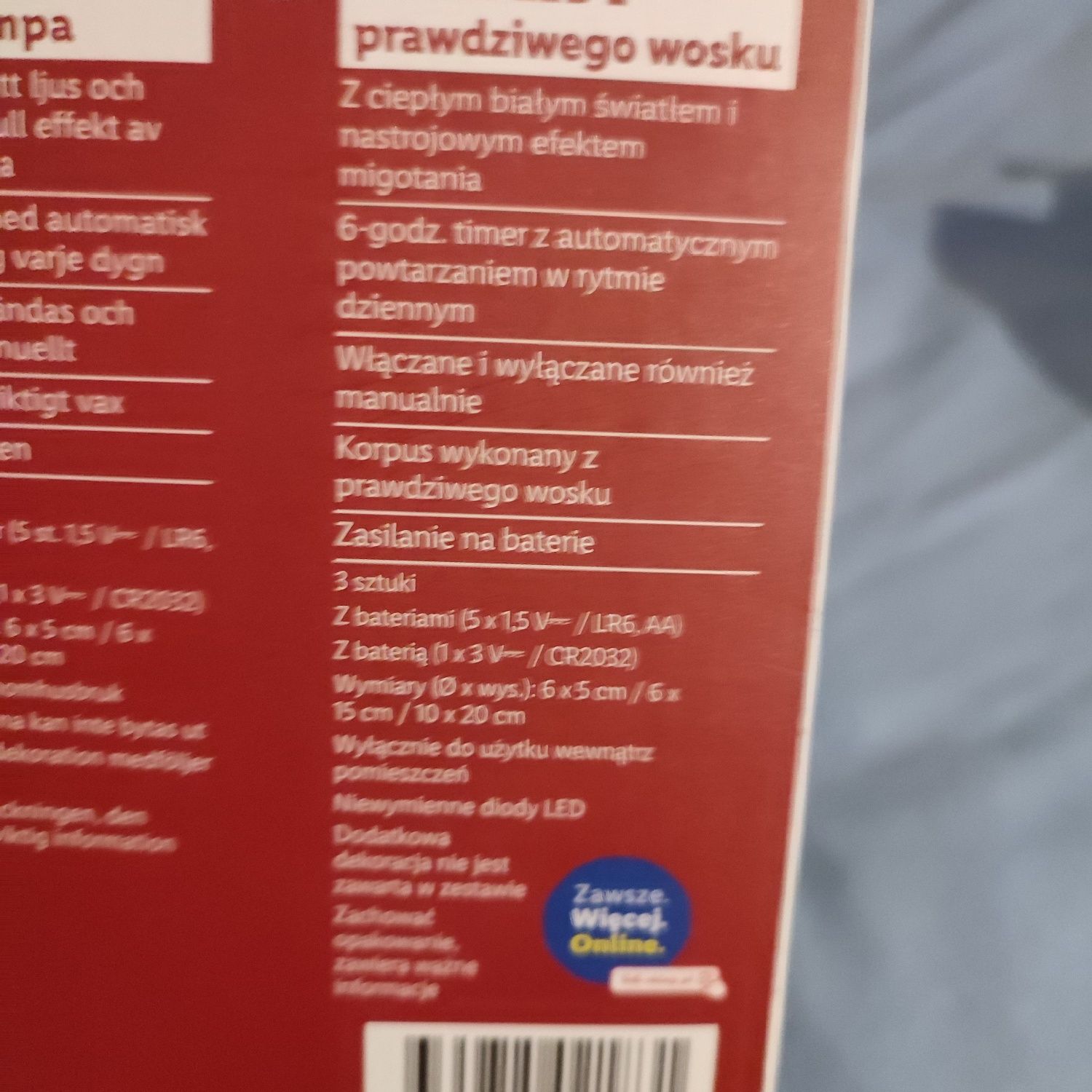 Świece LED kolor bordowy