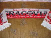 CRACOVIA KRAKÓW ! Zawsze Biało Czerwoni Szalik szal piłkarski sportowy