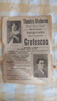 Folheto teatro ano  1913  raro