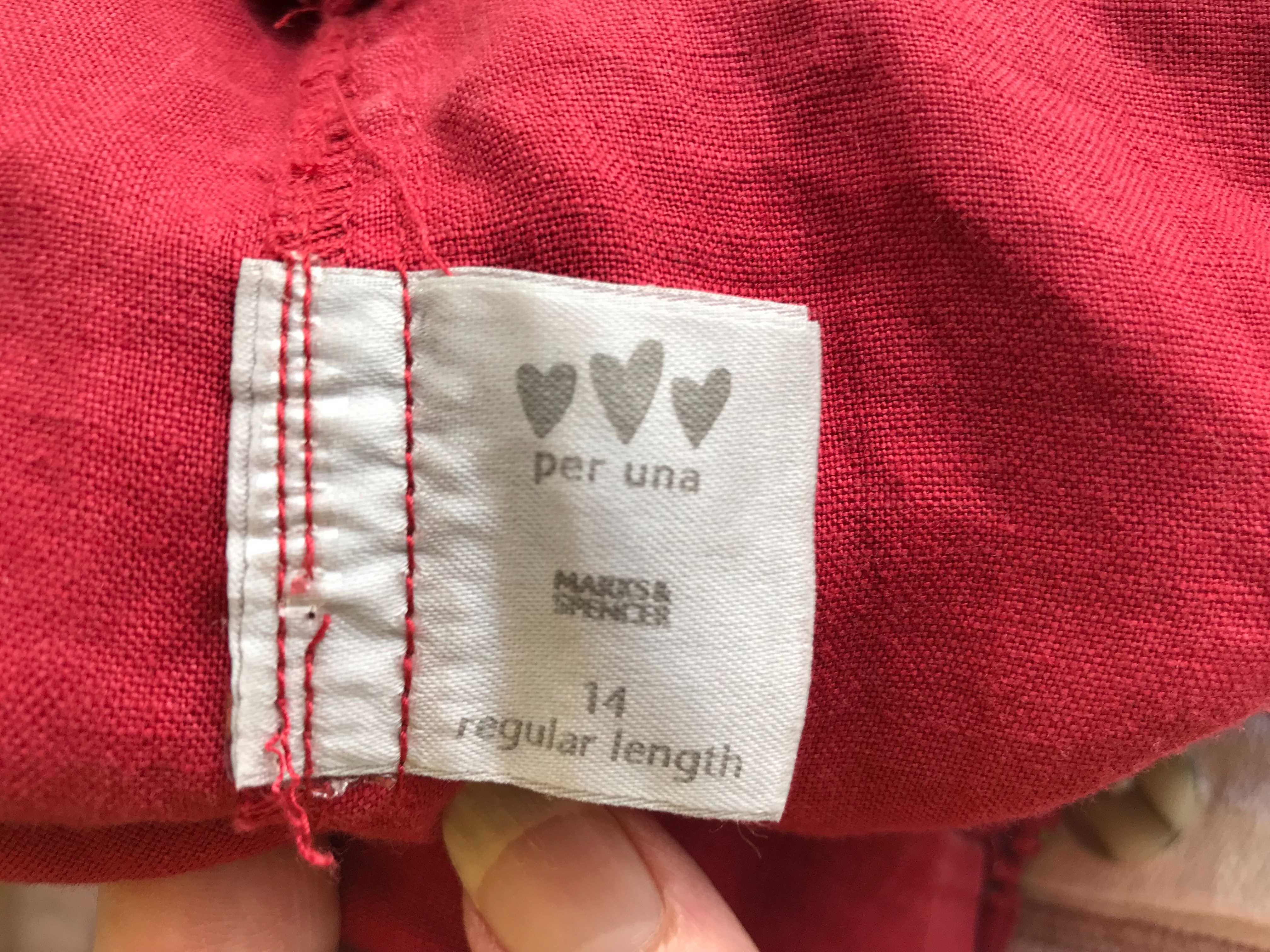 Юбка женская с вышивкой Per Una M&S, 100% лен, р.14