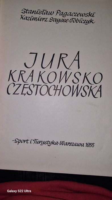 Książka  Jura Krakowsko Częstochowa. 1955