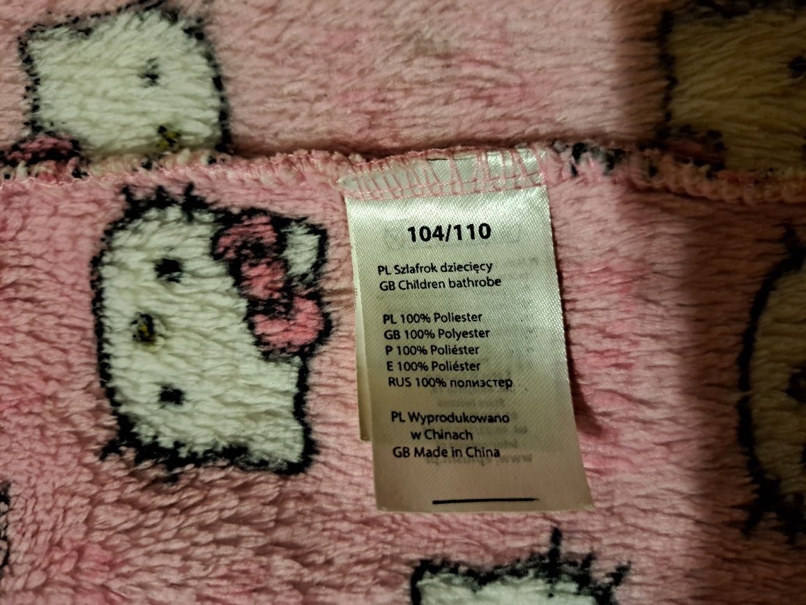 Szlafrok dla dziewczynki Hello Kitty r. 104/110