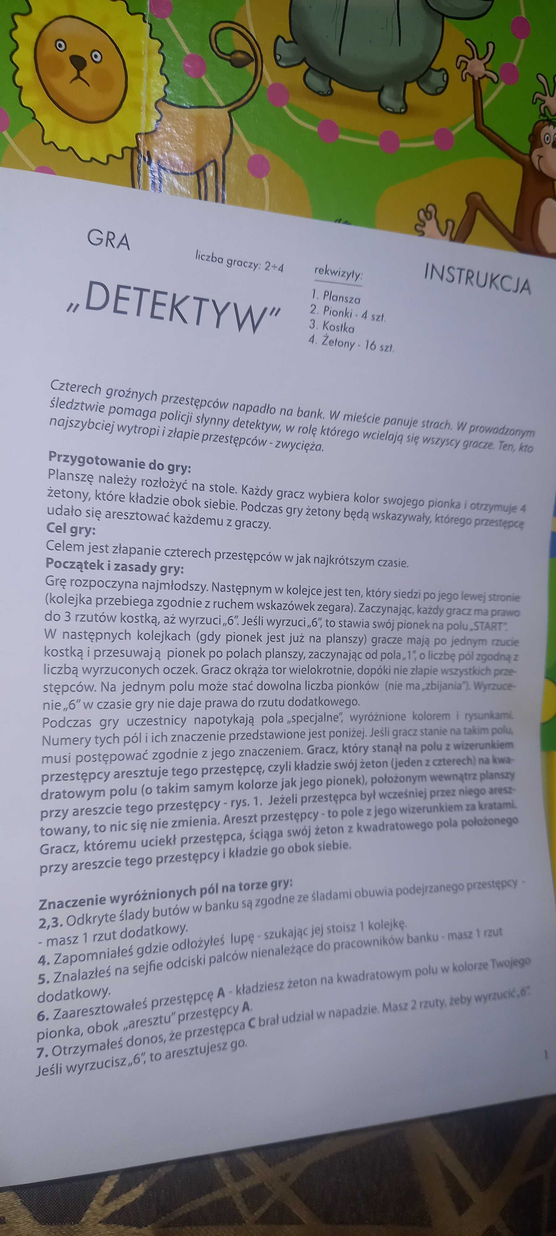 Zoo-detektyw 2w1 gra planszowa