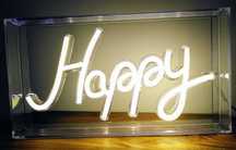 Neon ''Happy'' Lightbox USB 3D LED foto lampa neonowa dekoracyjna