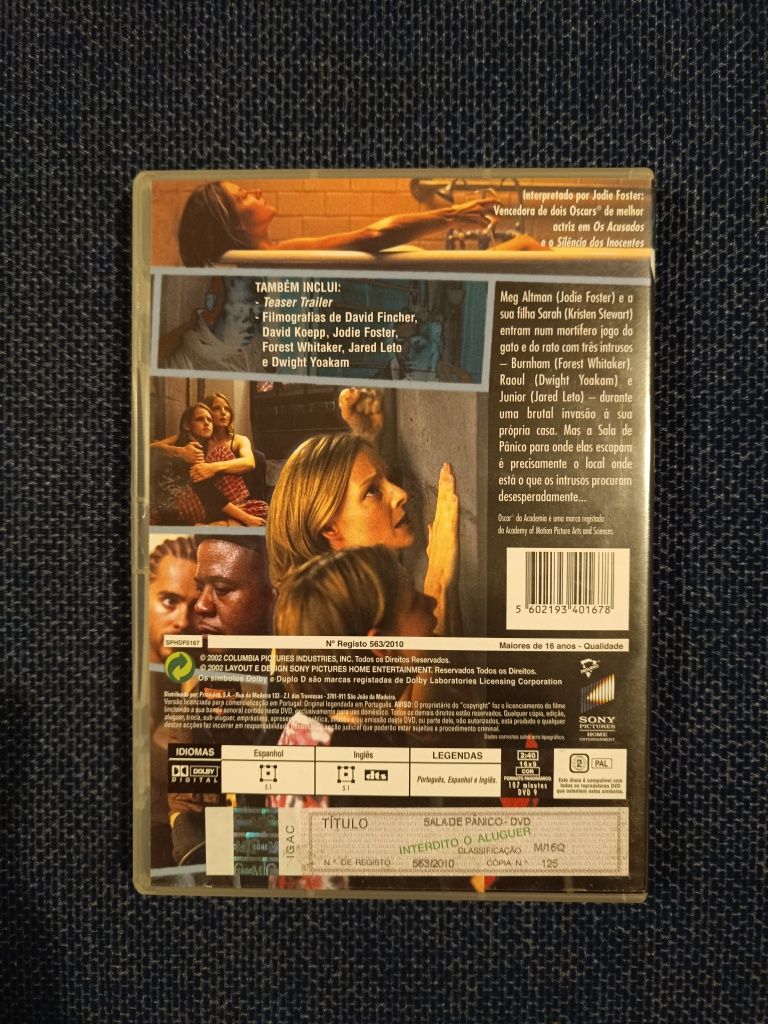 DVD do filme "Sala de Pânico", David Fincher (portes grátis)