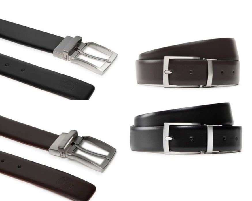 Ремінь TIMBERLAND натуральна ШКІРА кожа чорний і коричневий 3,5см XL