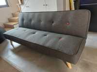 sofa-cama 3 lugares SKLUM tecido orbun colors (cinzento escuro)