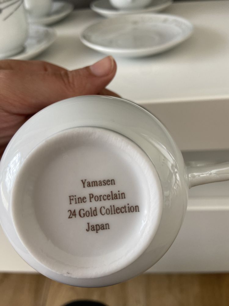 Yamasen zestaw 4 filizanek i talezykow japonska porcelana