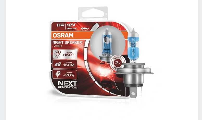 OSRAM Żarówki H4 Night Breaker Laser +150% Next + GRATIS