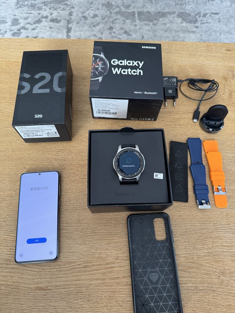 Sprzedam Samsung Galaxy S20 + Galaxy Watch 46mm