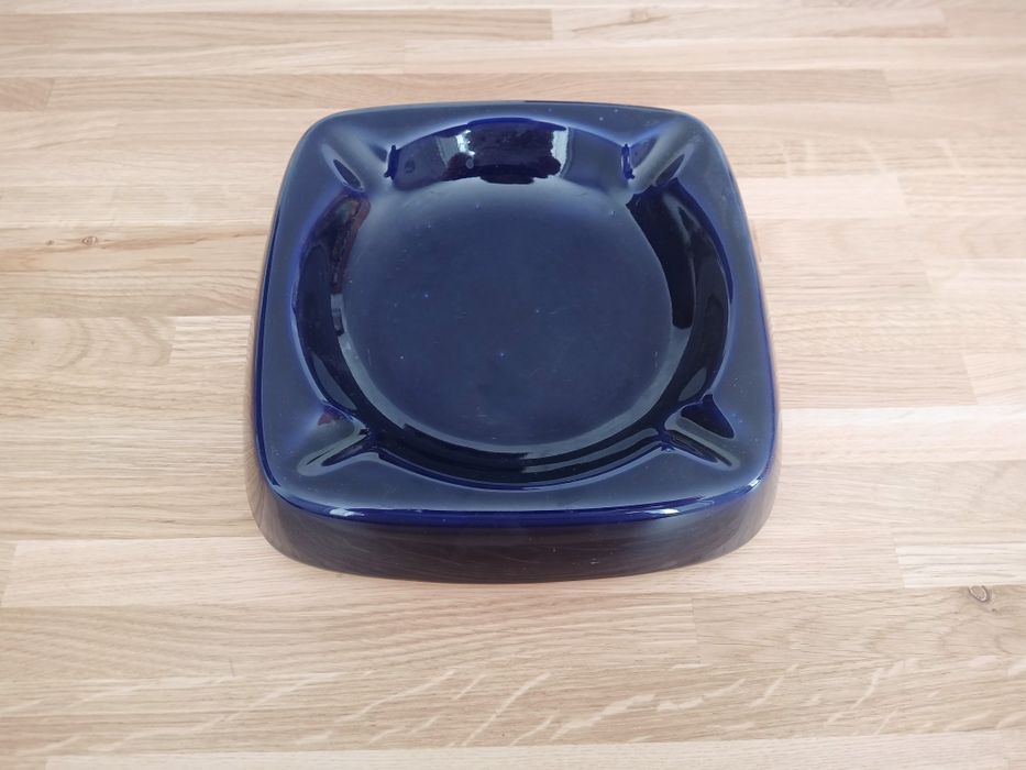 popielnica ceramiczna szkliwiona PRL retro piękna popielniczka made PL