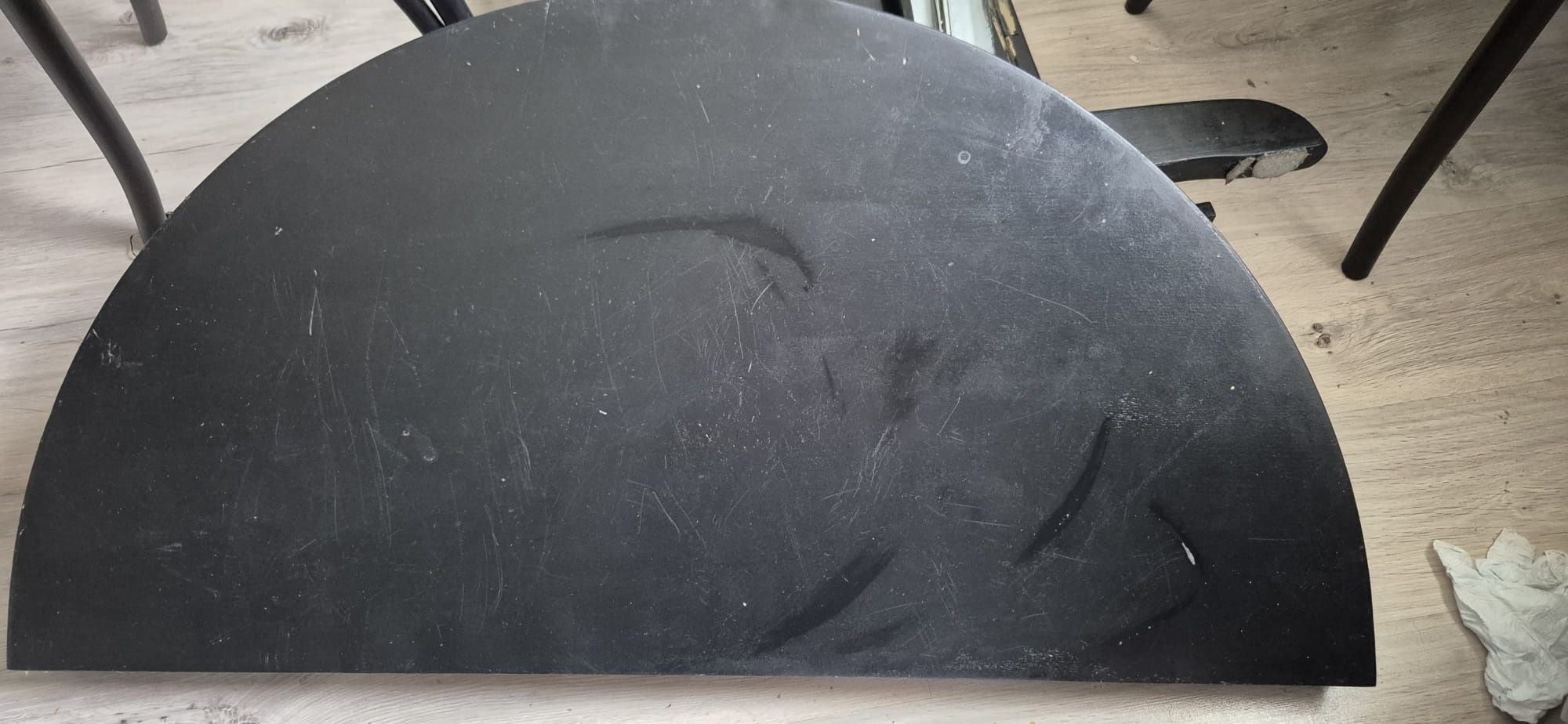 Stół okrągły 110 cm czarny + 4 krzesła