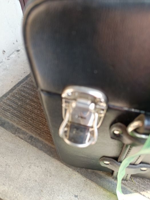Duży elegancki skórzany kuferek torba na sprzęt foto itp