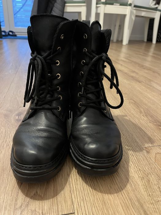 Buty zimowe damskie ryłko trapery 38 czarne