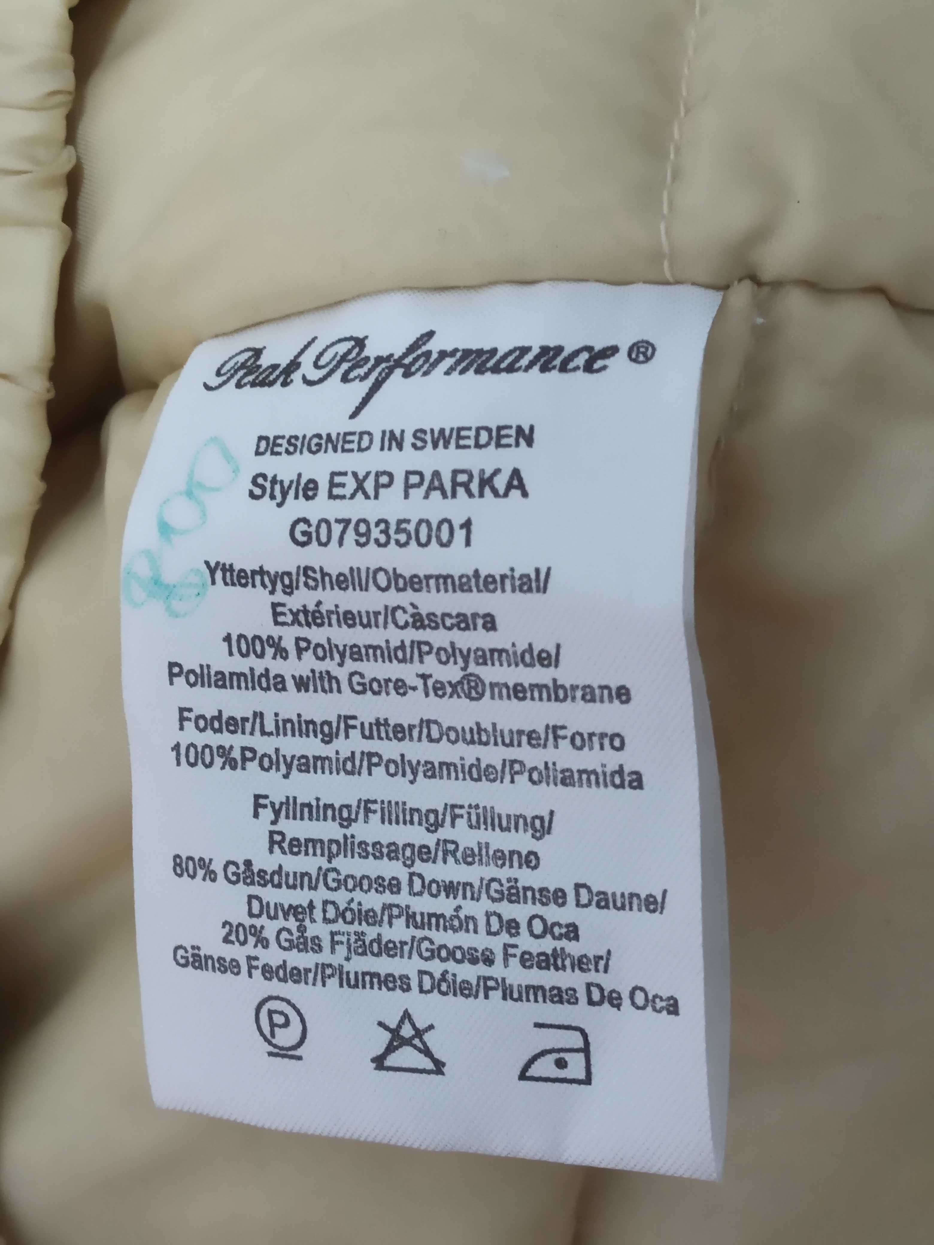 Пуховик peak performance S размер gore tex зимняя парка