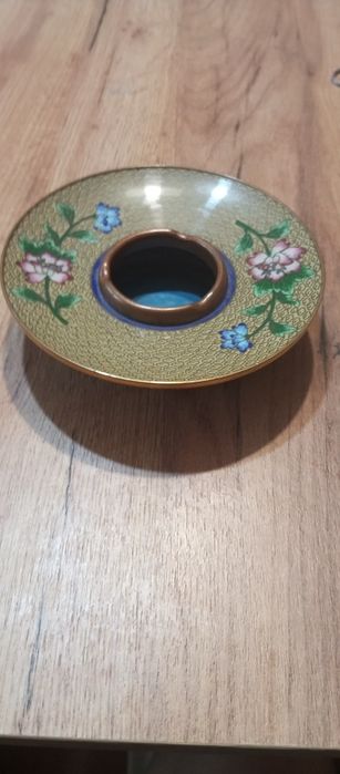 Popielnica emalia cloisonne z mosiądzu