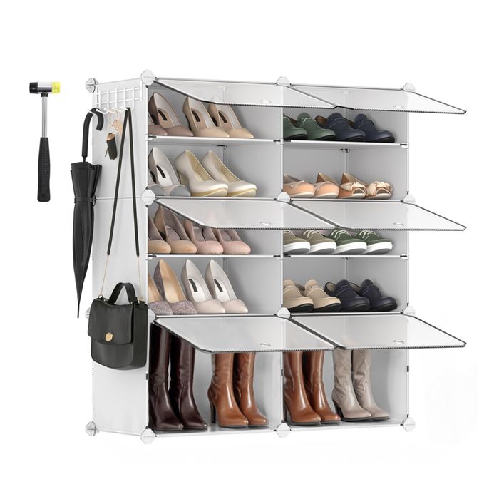 Modułowa szafka na buty organizer pudełka składane zestaw 6 SZT