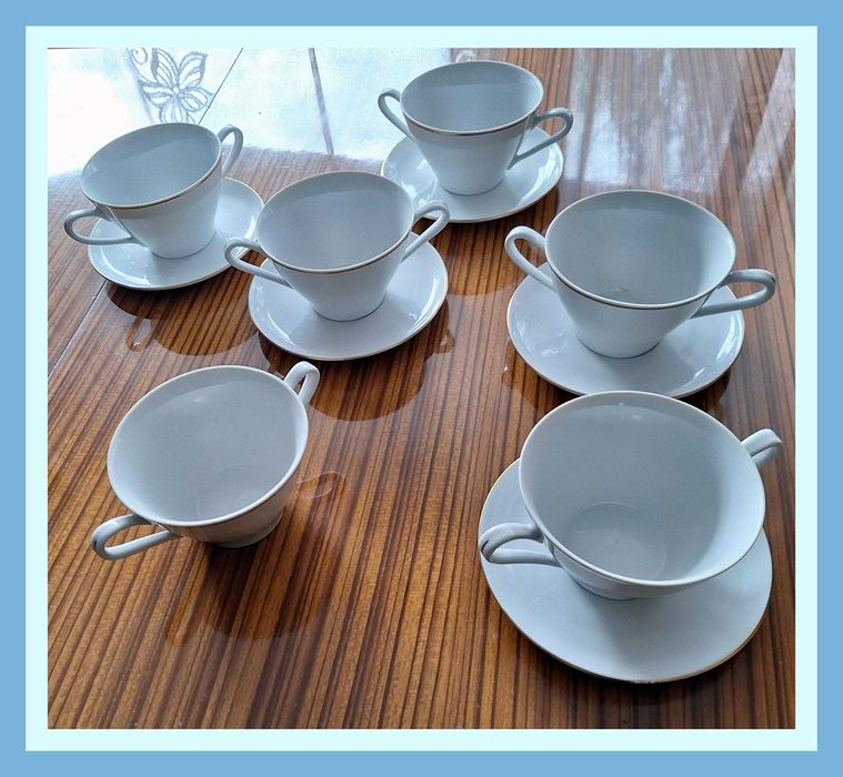 Bulionówki Ćmielów - 6 sztuk - PRL - Kraków