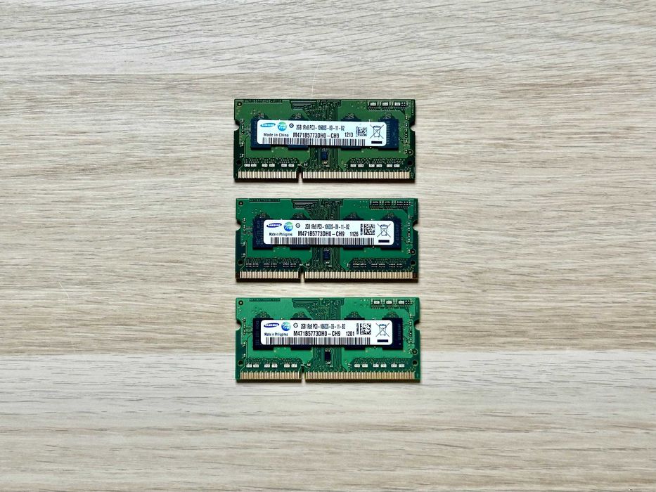 RAM Samsung 6GB DDR3 PC3 10600S 09 11 B2 (3x2GB) – sprawna, testowana